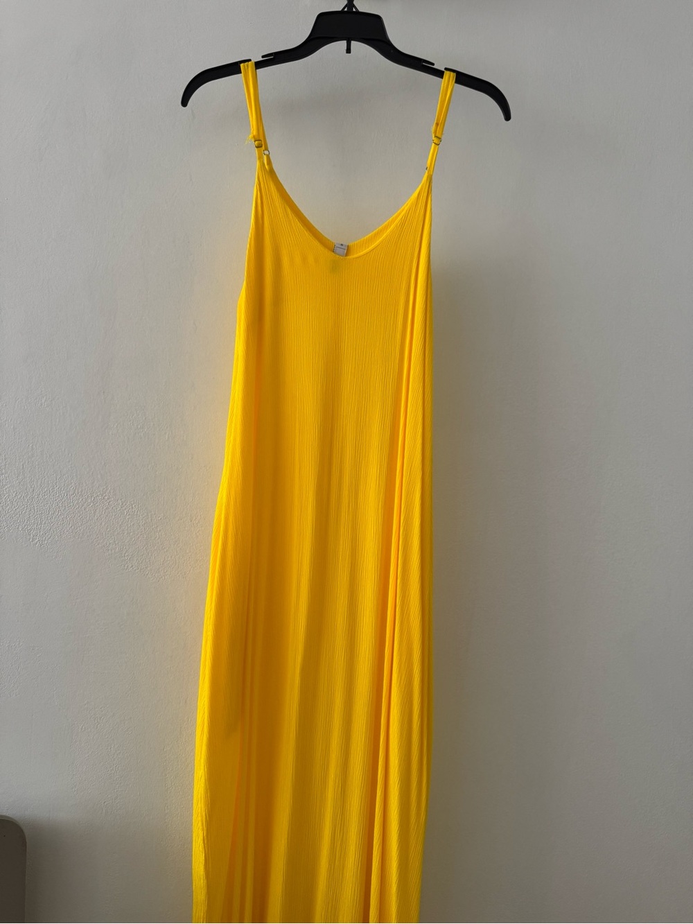 Yellow Maxi Slip Dress with Adjustable Straps